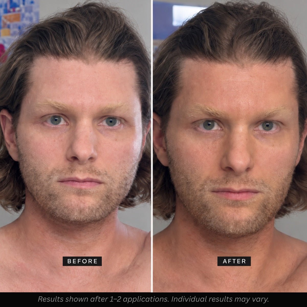 Bronze Age real before and after face-tanner result